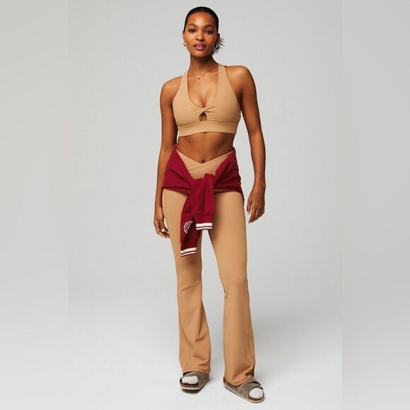 FABLETICS Oasis Rib Twist Medium Impact Sports Bra Quicksand L NWT in packaging - Picture 3 of 6